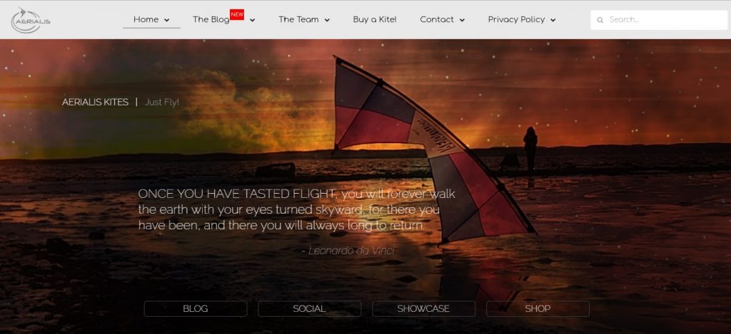 AERIALIS Kites - webdesign portfolio