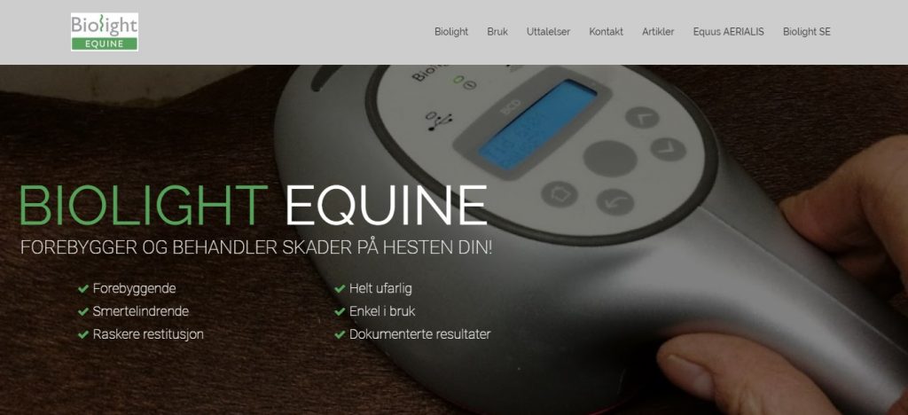 Biolight Equine - webdesign portfolio