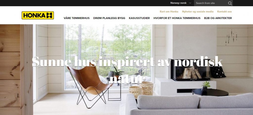 Honka Tømmerhus - webdesign portfolio